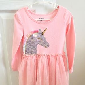 Carter's unicorn pink tutu dress. 3t